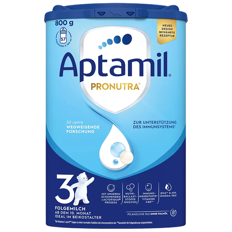 Aptamil德国原装进口爱他美经典版3段10-12个月婴幼儿配方奶粉800g