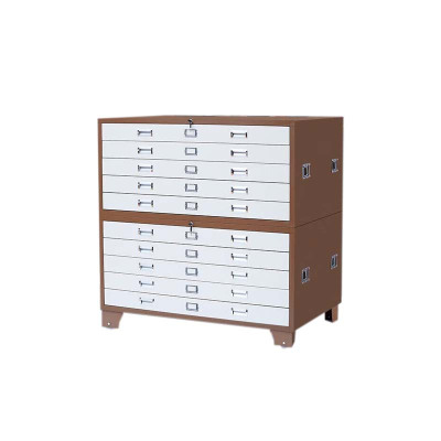 DXBG底图柜工程资料图纸柜0号1号抽屉柜地图柜文件柜菲林柜图纸收纳柜0号咖白十抽1300*930*1200