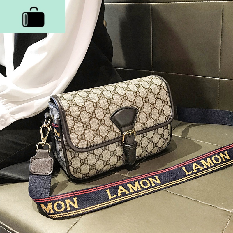 包包女包新款2020潮时尚百搭宽带小方包2019单肩包大气ins斜挎包NEW LAKE 咖啡色(新品)女斜挎包