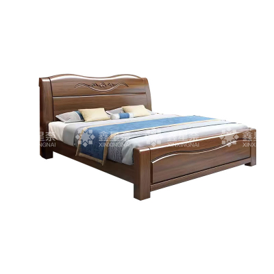 鑫星奈 XXN4022917 胡桃木实木床1.5米单人床