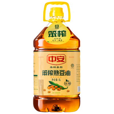 中安非转基因食用油压榨工艺笨榨大豆油浓香型5L