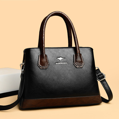 包包女包新款2026撞色大容量斜挎包中年妈妈包女手提包女