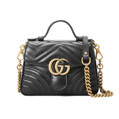 gucci gg marmont 通勤手拎包 双g饰扣 547260