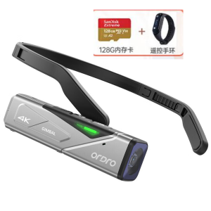 欧达(ORDRO)EP7 标配128g卡加遥控版器版头戴4K摄像机运动相机高清家用录像机云台增稳摄影机随身记录仪