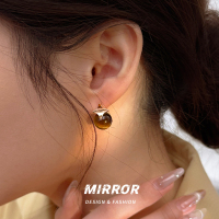 925纯银虎眼石贝珠四芒星耳钉女耳环耳饰个性时尚小众设计送女朋友老婆情人节七夕生日礼物