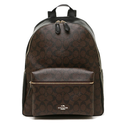 蔻驰(COACH)38301女士双肩包时尚字母C纹女包软皮双肩背包大号F38301F58314