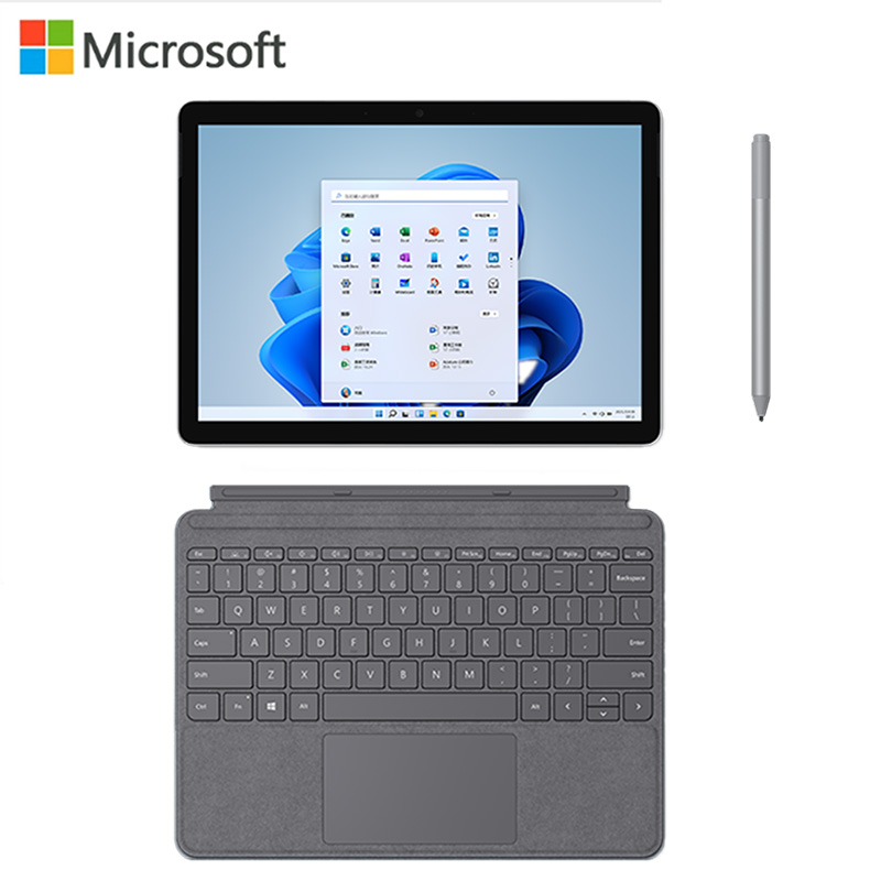 微软Surface Go 3 酷睿i3 8G+128G 二合一平板电脑 典雅黑+亮铂金键盘盖+触控笔 10.5英寸