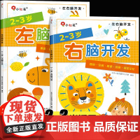 邦臣小红花左右脑开发书 2-3岁宝宝左脑右脑开发书籍全脑大脑智力大开发两周岁儿童逻辑思维专注力训练二岁半到三岁婴幼儿益智