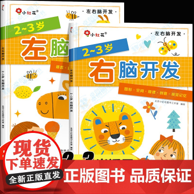 邦臣小红花左右脑开发书 2-3岁宝宝左脑右脑开发书籍全脑大脑智力大开发两周岁儿童逻辑思维专注力训练二岁半到三岁婴幼儿益智
