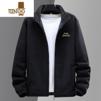 YANXU夹克男摇粒绒外套开衫抓绒上衣保暖衣中老年卫衣加绒大码爸爸装潮