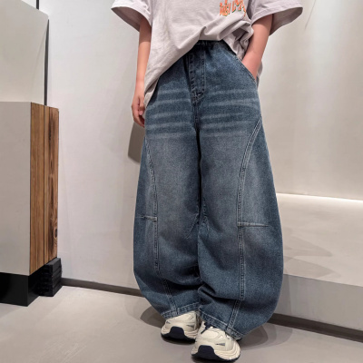 儿童装男童春装裤子2026新款休闲长裤中大童春季男孩春秋款牛仔裤