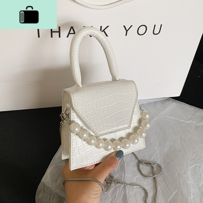 网红手提小包包女2020夏季流行新款潮韩版气质百搭珍珠链条斜挎包NEW LAKE女斜挎包