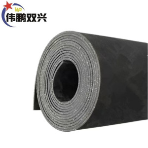 伟鹏双兴 夹布橡胶板加线抗压橡胶垫 三层布1米*5mm*5.2米长 卷