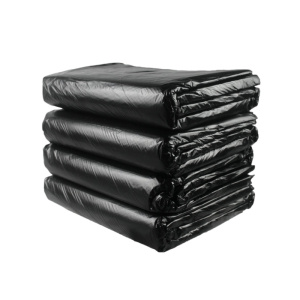 铁驰 黑色平口塑料袋 650*450mm 个