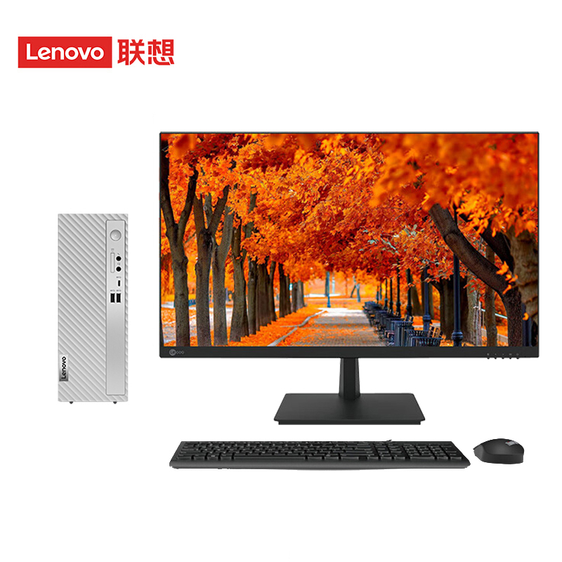 联想(Lenovo)天逸510S 个人商务台式机电脑整机 (i5-14400 16G 2T机械+512G SSD wifi6 win11 键鼠 三年上门)配21.45英寸显示器