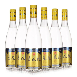 山西杏花村汾酒 53度黄盖杏花村酒450ml*6瓶纯粮酿造