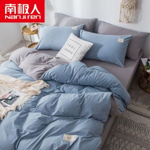 北欧风四件套水洗棉被套网红款床单学生宿舍三件套床上春夏款薄春夏秋冬季