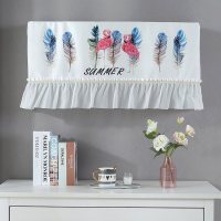 家柏饰(CORATED)空调罩挂机防尘罩北欧开机不取挂式空调套 羽毛火烈鸟 1.5~2P[空调长度88-94cm适用]