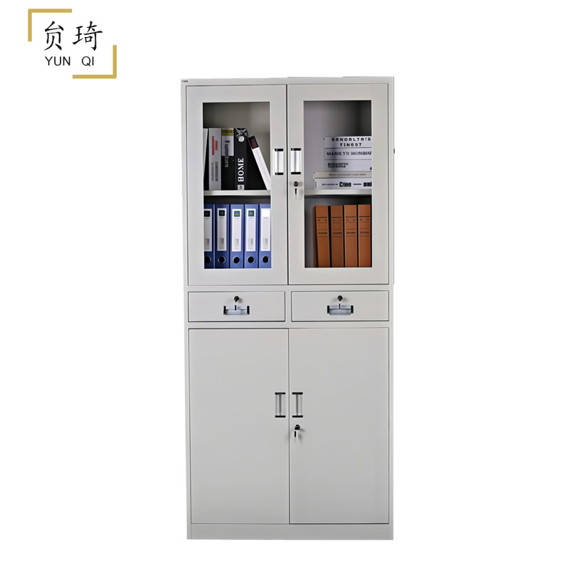 贠琦文件柜1800x390x850mm三层带锁玻璃材质简约实用25千克安全存储