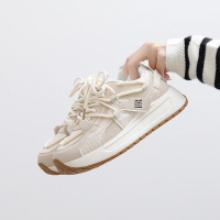 ins韩版皮面老爹鞋女秋季新款透气女鞋增休闲鞋