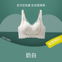 无痕大码内衣女固定杯胖mm无钢圈运动聚拢大胸显小美背心式文胸罩