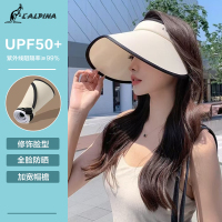 lalplna/袋鼠 夏季空顶防晒帽女防紫外线大帽檐桃心遮阳太阳帽子