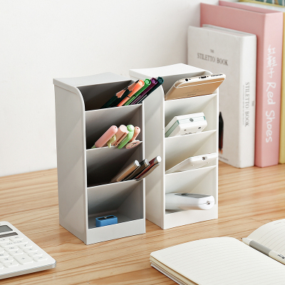 喜家家桌面收纳盒办公桌杂物整理盒家用钥匙文具收纳格小盒子分格置物架