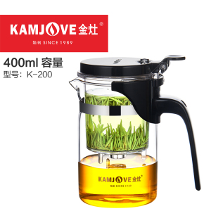 金灶 飘逸杯 K系列办公茶道杯 花茶壶 泡茶壶 耐热玻璃茶具过滤内胆水杯水具泡茶器冲茶器家用玻璃杯