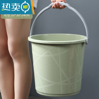 敬平家用手提水桶塑料洗车圆桶大号加厚储水桶学生宿舍用洗衣桶洗澡桶 塑料提手款大号北欧绿