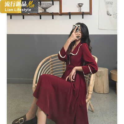 恋名媛胖妹妹大码女装春秋新款胖MM洋气法式遮肚胯藏肉显瘦连衣裙子减龄大码女装