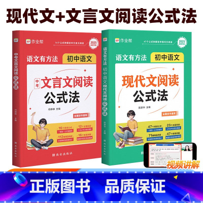 [全套2册]初中语文 现代文+文言文阅读公式法 初中通用 [正版]2025新版 初中语文现代文阅读公式法 初一初二初三语