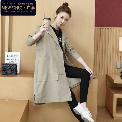 广赫御姐风衣2020初秋新款大码女装中长款休闲宽松显瘦遮肚子风衣外套风衣