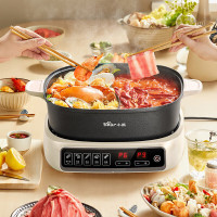 小熊(Bear)电火锅 鸳鸯锅家用火锅专用锅分体多功能锅 电煮锅涮肉锅火锅锅3分钟速沸分区控温 D60J1 6.5L