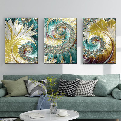 富安娜墙壁画现代简约客厅挂画装饰画客厅沙发背景墙挂画北欧轻奢逆转时空