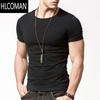 HLCOMAN短袖t恤男2025新款修身健身体恤夏季男士紧身半袖打底衫