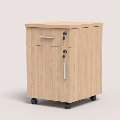 苏宁 质凡 活动柜办公柜桌下柜资料柜一抽一门枫木色/ZF-HDG015/400*400*620mm