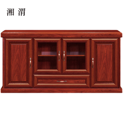 湘渭胡桃色餐边柜简约茶水柜四门1600*400*800[工厂现做 7天内发货]