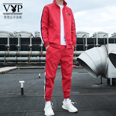 花花公子贵宾情侣装2021春秋季新款运动服套装男女初中高中学生休闲两件套班服