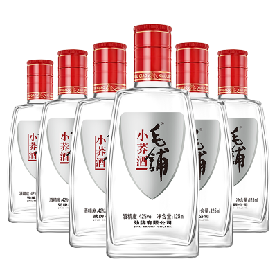 劲牌 毛铺小荞酒 苦荞酒 42度 125ml*6瓶 白酒基酒 整箱装