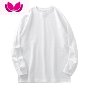 七斓260克长袖T恤男休闲宽松内搭上衣服打底衫卫衣日系衫100