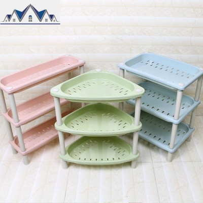 碗筷塑料收纳盒置地式落地式厨房三角置物架整理架小小号户型转角 三维工匠