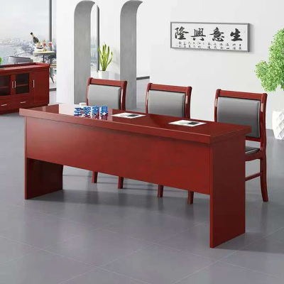 圣黎长条桌培训桌会议桌油漆贴实木皮听讲课桌学习桌椅 1.2*0.4米