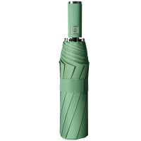 全自动钢骨玻纤 黑胶伞布 配色橡胶漆手柄 YF-Z2021010晴雨两用伞