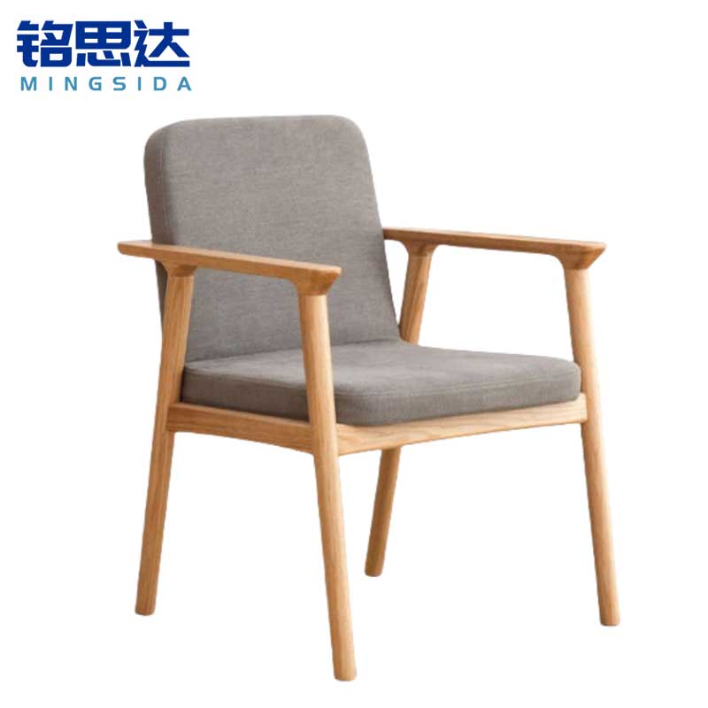 铭思达实木椅原木色把