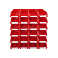 翌嘉YJ4121762 斜口组合式零件盒收纳分类货架型盒箱 红色 24只装 810*343*1030