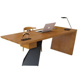 易企采 办公桌不含椅180*70*75cm 办公家具经理办公桌北欧实木书桌家用电脑桌椅组合卧室简约美式经理老板桌 1.8米实木办公桌不含椅