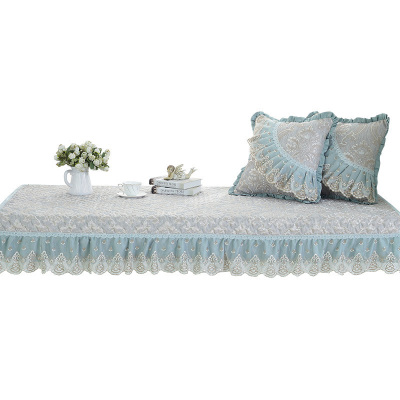 美帮汇欧式四季通用布艺全盖防滑欧式飘窗垫简约现代飘窗台飘窗座