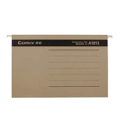 齐心 A1813 易查找吊挂夹 F/C 纸质 25个/包 灰