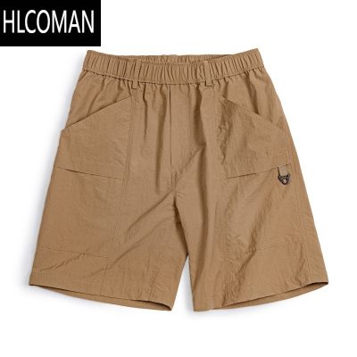 HLCOMAN工装美式复古大口袋防水短裤户外薄款直筒休闲尼龙五分裤男夏