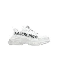 巴黎世家(Balenciaga)女款跑步鞋圆头系带橡胶鞋底潮流运动鞋侧边